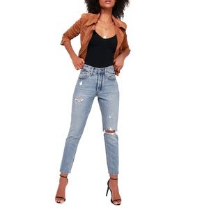 LEVI’S 501 Skinny Distressed Light Wash Jeans